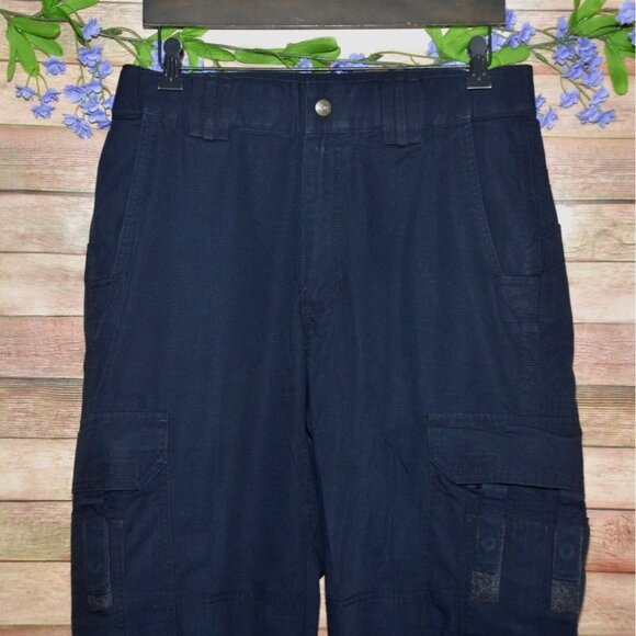 5.11 Tactical Pants Mens 32x34 Navy Blue Cargo Pockets Ripstop Classic Workwear - Picture 2 of 10